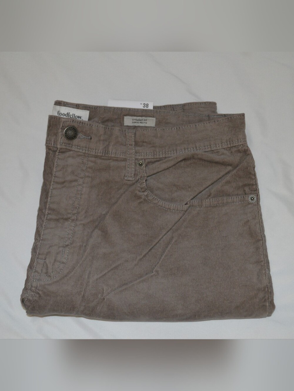 Goodfellow & Co Men’s Tan Straight Fit Corduroy Pants - 38X32